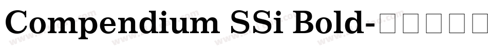 Compendium SSi Bold字体转换